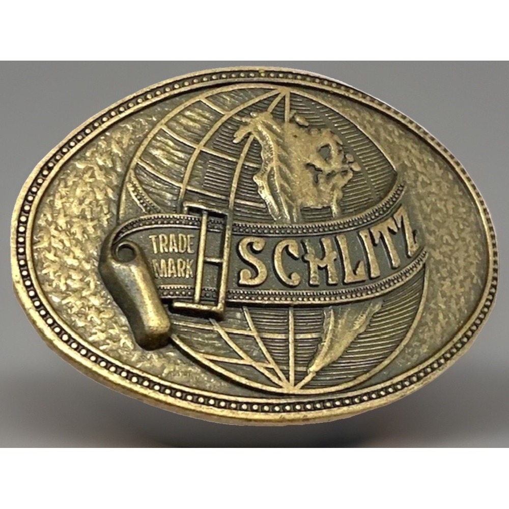 VTG Belt Buckle Cowboy MCM Western 1970s Americana Beer Mancave Gift Rock Bar